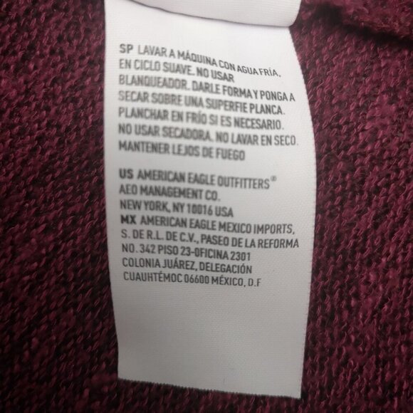 American Eagle Outfitters Ladies Size XL Burgundy Lightweight Open Cardigan - Picture 7 of 11